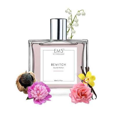 EM5 Bewitch Perfume for Women -Eau De Parfum Spray, Sweet Vanilla Fruity Rose Floral 50 ml - Women Perfumes (Edt/Edp)