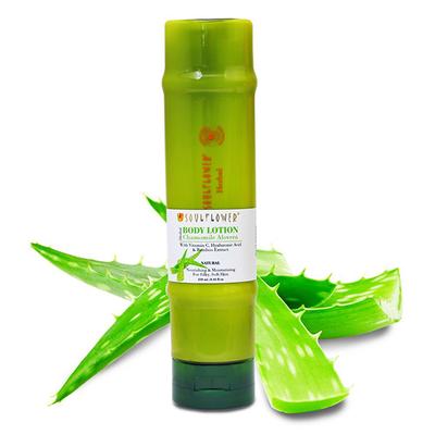 Soulflower Chamomile Aloe Vera Body Lotion with Vitamin C Hyaluronic Acid Bamboo Extracts 250 ml - Lotions & Creams