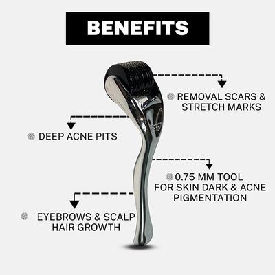 House of Beauty Derma Roller 0.75Mm-Hyperpigmentation, Scars, Eyebrow Growth, Stretchmark 1's - Derma Rollers