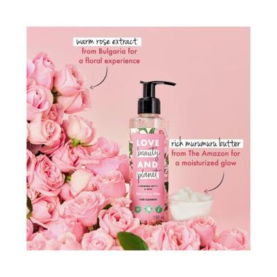 Love Beauty And Planet Murumuru Butter & Rose Face Cleanser 190 ml - Face Wash & Cleansers