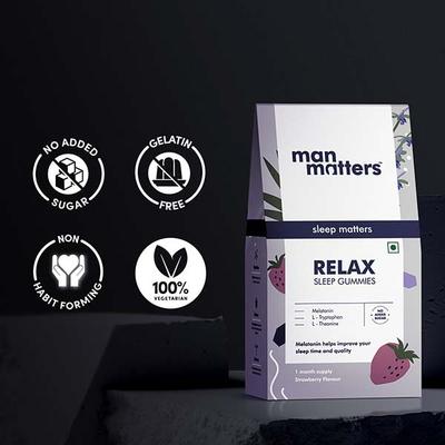 Man Matters Sleep Gummies with induced Melatonin For Deep, Improved & Quality Sleep (Pack of 30) 1's - Multi-Vitamins