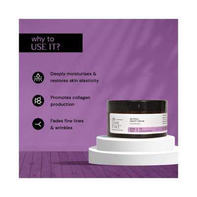Deconstruct Retinol Night Cream - 0.1% Retinol + 1% Beta-Glucan Complex 50 gm - Night Cream