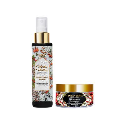 Vedic Valley 100% Natural Detan Face Mask and Mist Combo Certified Natural 250gm and 200gm 2's - Face Mists