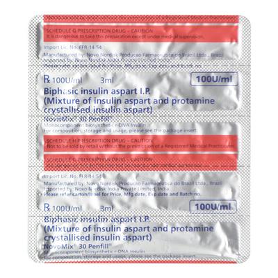 Novomix 30 Penfill Cartridge 1X3ml - Diabetes-Ins