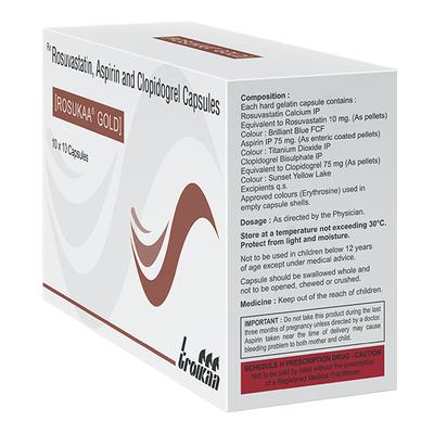 Rosukaa Gold 75/75/10mg Capsule 10'S - Blood Clot-Ant