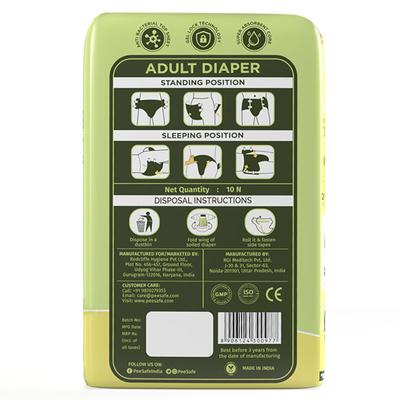 Pee Safe Adult Diaper Medium - Large High Absorbency (pack of 10) 1's - Adult Diapers & Pads