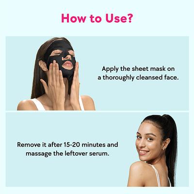 Chicnutrix Korean Black Charcoal Face Sheet Mask 1's - Masks & Peels