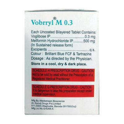 VOBRRYL M 0.3mg Tablet 10's - Diabetes-Ant