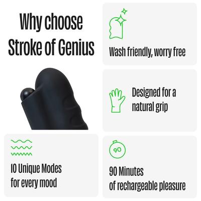 Bold Care Stroke of Genius Premium Vibrating Stroker for Men 1's - Massagers And Vibrators