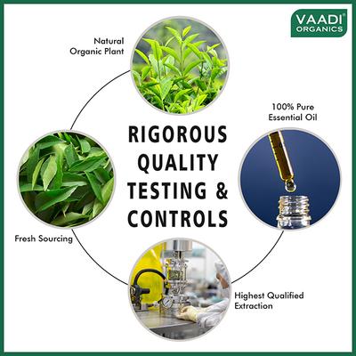 Vaadi Herbals Tea Tree 100% Pure Essential Oil Therapeutic Grade - Reduces Acne, Prevents Dandruff & Hairfall 10ml - Essential Oils