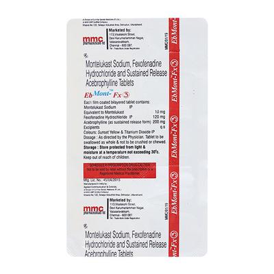 EBMONT FX3 Tablet 10's - Asthma/COPD-Ast