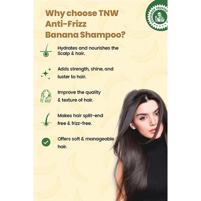 Tnw The Natural Wash Banana Shampoo Frizzy Hair Hydrates & Nourishes the scalp 200 ml - Shampoos