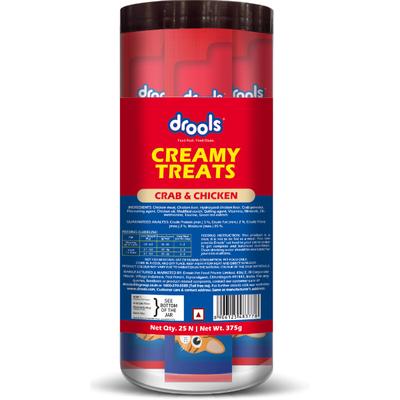 Drools Creamy Treats For Cat- Crab&Chicken (Pack Of 25 x 15gm) 1's - Petfood