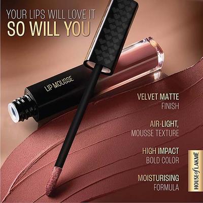 Lakme Absolute Sheer Lip Mousse 302 Cocoa Sin 4.6 gm - Lipsticks