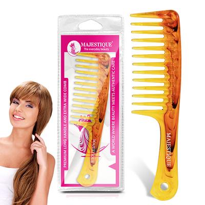 Majestique Premium Long Handle and Extra Wide Comb for Detangler Shampoo Comb - Multicolor 1's - Hair Combs