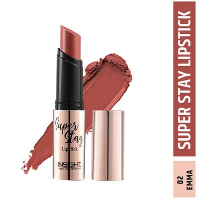 Insight Cosmetics Super Stay Lipstick - Emma (02) Infused with Argan & Vitamin E Oil 7gm - Lipsticks