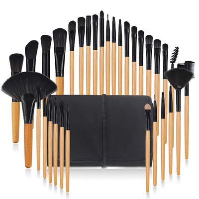 Bronson Professional Makeup Brush With Faux Leather 32's - Face Brush