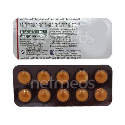 NAC SR 100mg Tablet 10'S - Pain relief-Nsa
