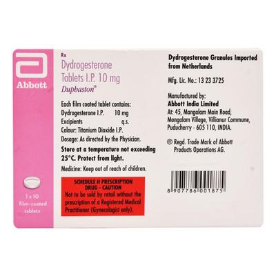 Duphaston 10mg Tablet 10'S - Hormonal Therapy-Oes