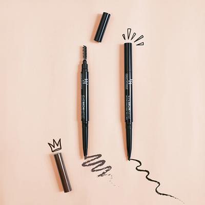 Half N Half Arch Eyebrow Artist Long Lasting Autometic Eyebrow Pencil & Brush, Natural Brown-05 0.4 g - Eyebrow Pencils & Enhancers