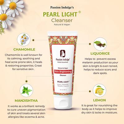 Passion Indulge PEARL LIGHT Cleanser For Spot reduction And Skin Lightening 100ML - Face Wash & Cleansers