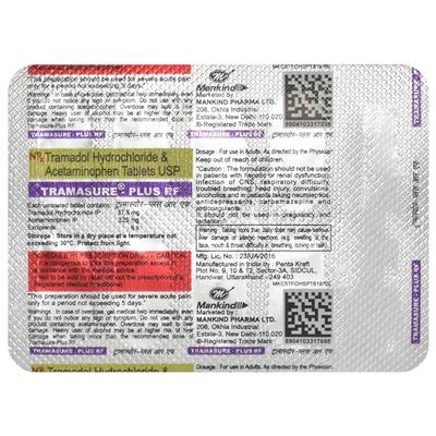 TRAMASURE PLUS RF Tablet 10's - Pain relief-Nsa