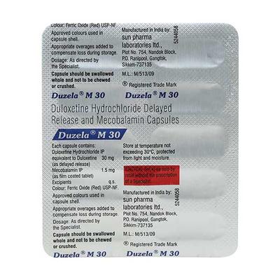 Duzela M 30mg Capsule 10'S - Neuropathic Pain-Dru