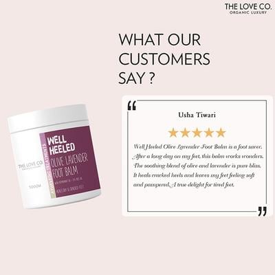 The Love Co. Well Heeled Olive Lavender Foot Balm 100 gm - Foot Care