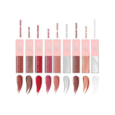 Love Earth Liquid Lip Gloss for Soft & Dewy Lips Enriched for Moisturizing Lips (Multicolor) each 2ml 9's - Lip Glosses