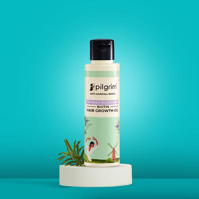 Pilgrim Spanish Rosemary & Biotin Hair Growth Oil to Controls Hair Fall & Strengthens Hair 100 ml - Hair Oils