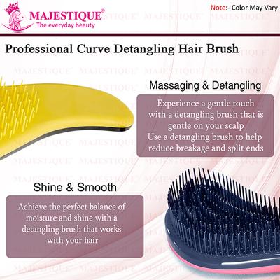 Majestique Curve Detangling Hair Brush for for All Hair Types Adults, and Kids - Multicolor 1's - Hair Brushes