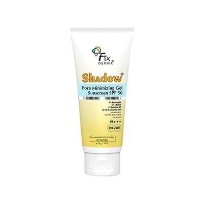 Fixderma Shadow Pore Minimizing Gel Sunscreen SPF 50 PA+++ For UVA & UVB Oily & Acne Prone Skin 50 gm - Face Sunscreen