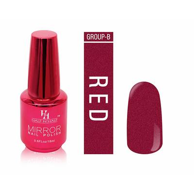 Half N Half Mirror Nail Polish,NP-06 B - Red 18ml - Nail Polish