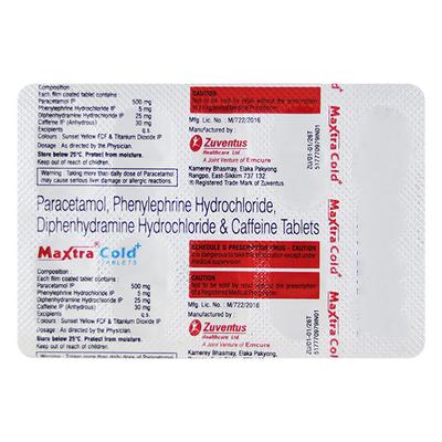 MAXTRA COLD + Tablet 10's - Pain relief-Nsa
