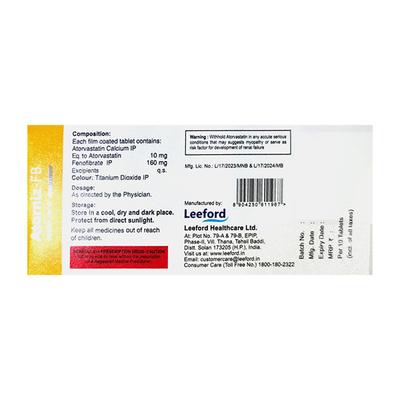 ATORNIZ FB Tablet 10's - High Cholesterol-Dys