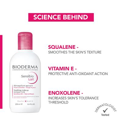 Bioderma Sensibio Lait A non-rinse makeup removing milk that gently cleanses sensitive skin 250 ml - Make Up Removers