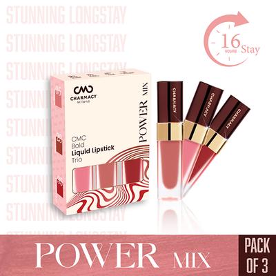Charmacy Milano Bold Liquid Lipstick Trio - Power Mix 16.8 ml - Lip Kits & Palettes