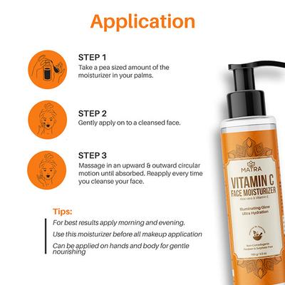 Matra Daily Use Vitamin C Moisturizer Cream for Ultra hydration and Illuminating Glow 100 ml - Face Moisturizers