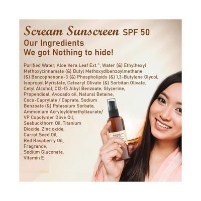bhu botanicals Sunscreen Lotion SPF50 PAPlus Broad Spectrum Protection UVAUVB 100 ml - Face Sunscreen