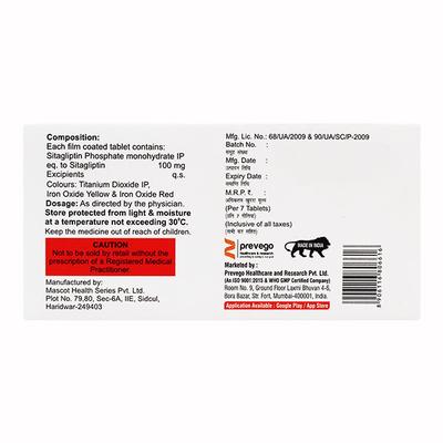 SITAVAC 100 Tablet 7's - Diabetes-Ant