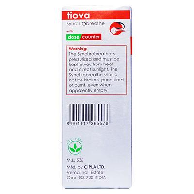 TIOVA SYNCHROBREATHE with Dose Counter 120MD Inhaler 8.4g - Asthma/COPD-Ast