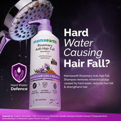 Mamaearth Rosemary Anti-Hair Fall Shampoo with Rosemary, Methi Dana for Reducing Hair Loss and Breakage 600 ml - Shampoos