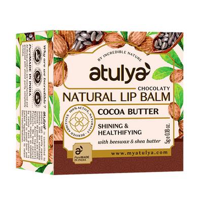 Atulya Cocoa Butter Natural Lip Balm 5 gm - Lip Balms