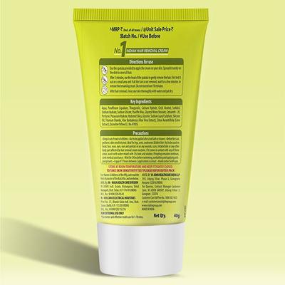 VI-John Feather Touch Hair Removal Cream Lime & Aloe Vera Tube for Dry Skin 40 gm - Shaving Creams