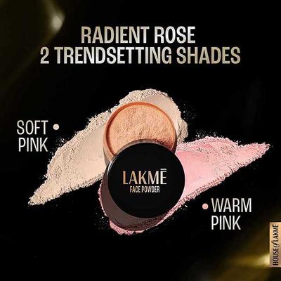 Lakme Forever Matte Face Powder, Matte Finish, Oil Cointrol, for rosy glow, Soft Pink, 40 gm - Compact Powder