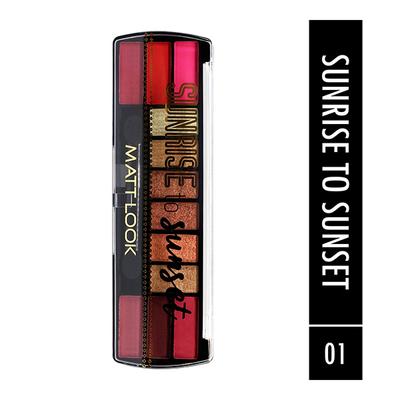 Matt Look Sunrise To Sunset Makeup Palette, Multicolor-01 13 gm - Face Palettes