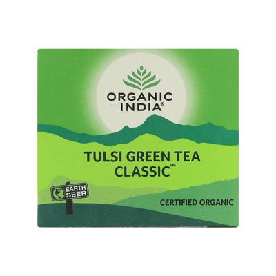 Organic India Tulsi Green Tea Bags - Classic 25's - Teas