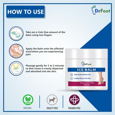 Dr Foot Ice Balm - Cold 100 gm - Foot Creams & Lotions