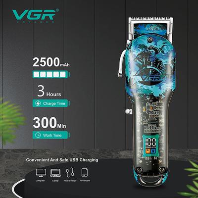 VGR V-685 Trimmer 300 min Runtime 4 Length Settings (Blue) 1's - Trimmers