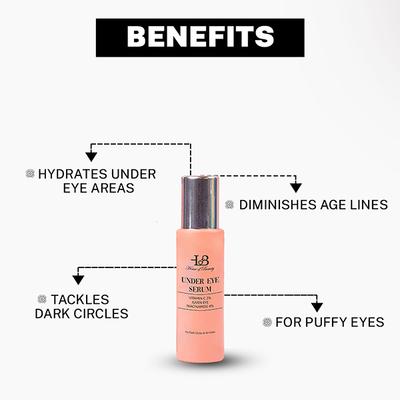 House of Beauty Under Eye Serum For Dark Circles & Hydrating Undereyes with Niacin & Vit-C 15ml - Under Eye Creams & Serums